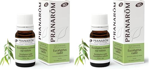 PRANAROM - Eucalipto Radiata BIO - Aceite Esencial Quimiotipado - Vías Respiratorias - 100% Puro y Natural - HECT - 10 ml (Paquete de 2)