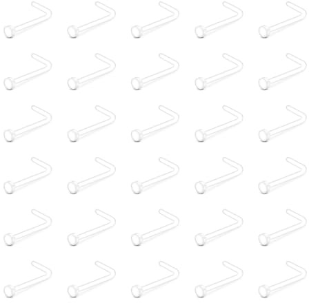 LAURITAMI Clear Piercing näsa septum läpp tunga bröstvårta navel öra brosk piercing krokar plast piercing smycken platshållare för kirurgi, Plast