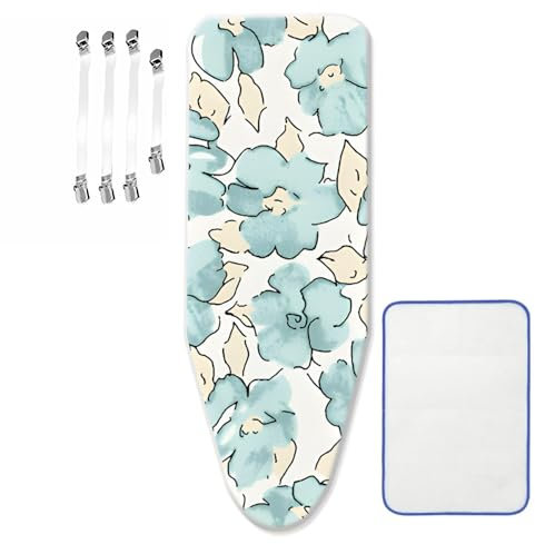 ZJBKX Bügelbrettbezug, XXL, Universal größe Bügeltischbezug, Extra Lage, 160 x 60 cm, Schöner Ersatz mit 4 Bügeltischspanner