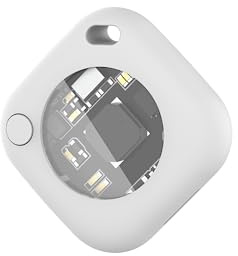 BuLuHAHA Key Finder, Schlüsselfinder arbeitet mit Apple Wo ist? (nur iOS), Bluetooth Tracker, austauschbare Batterie, Wasserdicht, Airtag für Schlüssel, Taschen, Gepäck & Haustiere. (Weiß, 1 Pack)