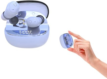 Mini écouteurs invisibles sans fil Bluetooth sans fil intra-auriculaires pour dormir - Oreillettes de sommeil - Petit casque de sommeil - Oreillettes Bluetooth pour petites oreilles