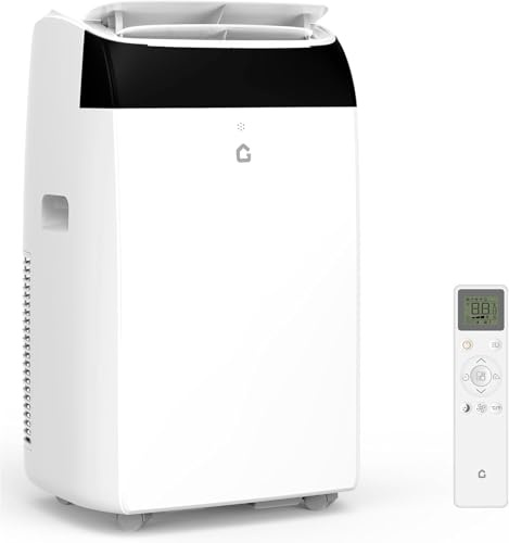 Condizionatore d'aria portatile da 14.000 BTU per unità CA 3 in 1 con modalità di raffreddamento, deumidificatore e ventilatore, telecomando, timer e funzionamento ultra silenzioso per casa/ufficio