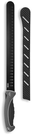 OUTDOOR EDGE ErgoMax Brisket Slicing Knife - Razor Sharp Blade, Premium Titanium-Coated Steel Blades, Ergonomic Handle, Multifunction Carving Knife for Meat Cutting