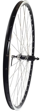 28 Zoll Hinterrad Hohlkammer Geöst mit Hohlachse, mit Center-Lock Scheibenbremsaufnahme, mit Auswahl Kranz/Kette, Schwarz-Silber