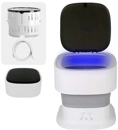 Lave-linge portable 2 en 1, petite machine à laver pliable et essoreuse, nettoyage des sous-vêtements, vêtements de bébé, chaussettes, petits articles délicats (vert, 20 L)