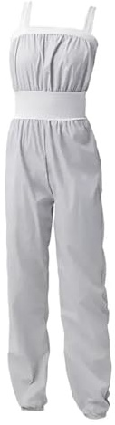 LuoAXINN Pantalones de Ballet for Mujer, Mono Calentamiento for Baile, Pantalones Holgados, Yoga for Fitness, Ropa Deportiva Corta/Larga para Bailar(Long Grey,M)