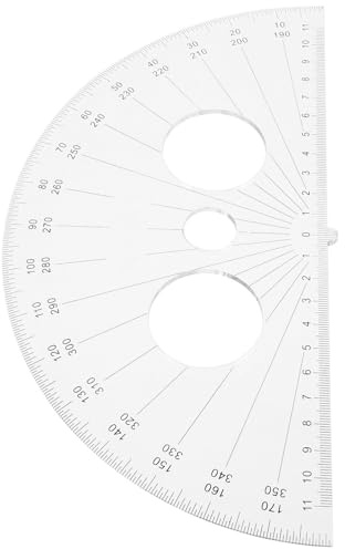 Baluue Plastic Protractor for Students Accurate Half Circle Angle Measurement Tool School Geometry Stationery for Classroom and Drawing
