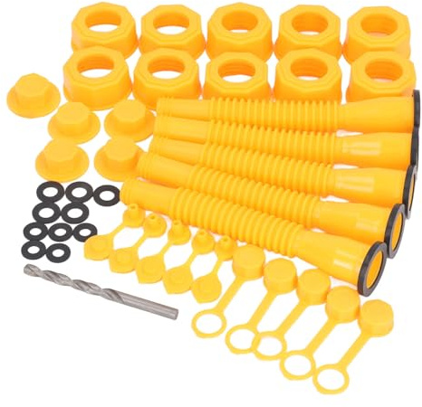 Alomejor Kit Beccuccio Flessibile per Bombola del Gas, Sostituzione Ugello Tubo HDPE Senza Giunture per Taniche di Carburante da 1 2 5 10 Galloni, Design a Prova di Fuoriuscite per Avventurieri