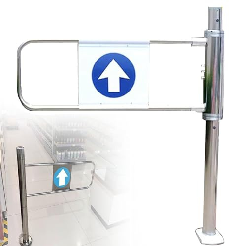 Automatic Safety Gate - 90° One-Way Metal Door for Stores & Warehouses, Ideal for Libes & Scenic Bars, Secure & Convenient Access Control Solution