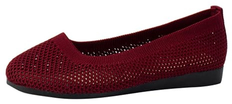 Ballerines Respirantes pour Femmes avec Semelle amortissante, Chaussures Plates élégantes à Enfiler pour la Danse et Les activités Sportives, Tige en Mesh léger et laçage Ajustable, parfaites pour