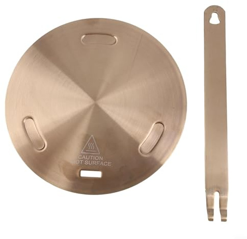 NEIQIUWING Piastra adattatore universale per piano cottura a induzione, piastra conduttiva termica per una distribuzione uniforme del calore su fornelli a gas ed elettrici, oro rosa (A)
