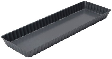 Dexam 17841549 Non-stick Rectangular Flan pan loose base , Grey