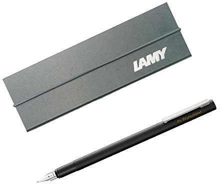Lamy Füllhalter cp1 black Modell 056, Feder F, inkl. Laser-Gravur, Farbe mattschwarz