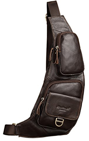 Xieben Sport Nylon Schultertasche für Herren Frauen Crossbody Fanny Schulter Brust Ppack Reise Schule Business Laptop Radfahren Wandern Camping Rucksack Daypack Schwarz