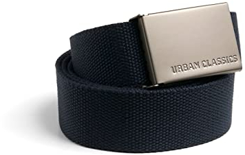 Urban Classics Cinturón Lona Unisex Cinturón Azul marino 100% poliéster