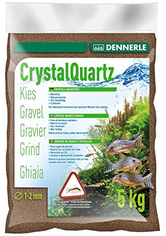 Dennerle 1744 Kristall-Quarzkies, Dunkelbraun, 5 kg