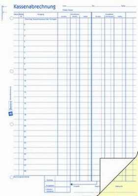 Avery Zweckform GmbH Premium Kassenabrechnung ZWE 427 * A4 2x50blatt Mwst