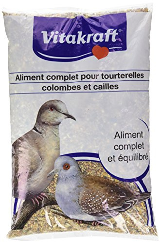 Vitakraft - Alimentazione Completa per Tortorne, Colombe e Quaglie - Miscela di Cereali accuratamente Selezionati - Formato Economico 2,5kg