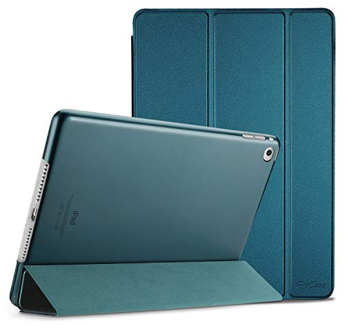 ProCase Hülle für iPad Air 2 (2014 Release), Leichte Stand Schutzhülle Shell mit Translucent Frosted Rückhülle,Automatischem Schlaf/Aufwach, Case Cover für iPad Air 2 (A1566 A1567) -Teal