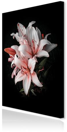 decomonkey Wandbilder Blumen 60x90 cm 1 Teilig Leinwandbilder Kunstdruck