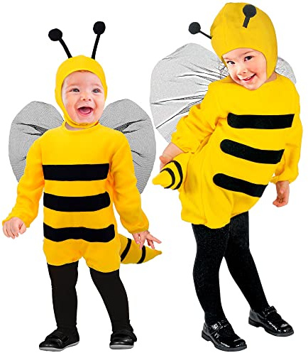 W WIDMANN MILANO Party Fashion - Disfraz de abeja para niños, mono, disfraz de animal, disfraces