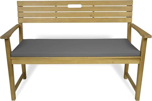 Rollmayer Bankkissen Bankauflage Sitzkissen Bankpolster Auflage für Bänke in Haus und Garten Kollektion Vivid, 1 Stück (Grafit 33, 120x40x4cm)