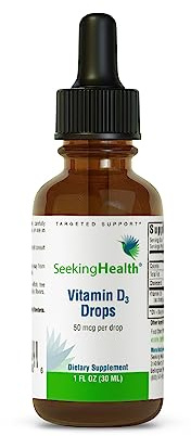 Seeking Health D-Vitamindroppar D3 2000IU - Essentiellt Näringsämne för Immunhälsa och Benstöd - Immunitetsförstärkning Under Kalla Årstider - 30 Ml Vegetariska Droppar
