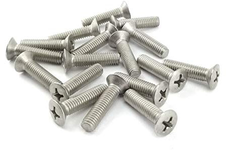 Viti per metallo, testa fresata bombata Phillips in acciaio inox DIN 966 (M6x8) x20