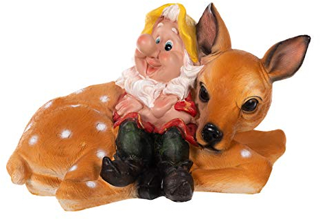 Birendy Nano da giardino grande con REH, gnomo da giardino NF15176, grande, 37 cm