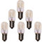 JINYU Pack 6 unidades bombillas nocturna para Lampara de Sal del Himalaya, de rosca SES casquillo E14 chapadas en níquel, T20 14W, 220 V, 230V Bombilla del refrigerador de la máquina de coser 6pcs