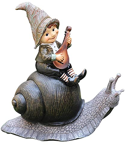 WJBABJ Cour d'extérieur Simulation Turtle Elfe Résine Animal Ornements Jardin Statues Artisanat Figurines d'escargot de Maternelle Décoration Art