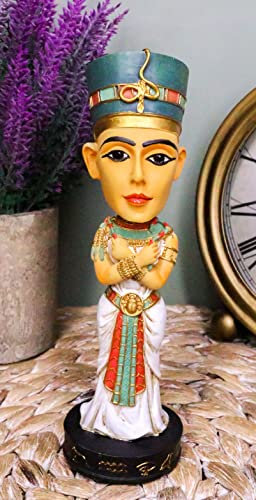 Ebros Gift Ägyptische Dynastie Königin Nofretete Wackelfigur Legenden Ägypten Sammlerstück Wackelkopf Klopfer Götter und Göttinnen Ägyptens Antike Königreich Dekor