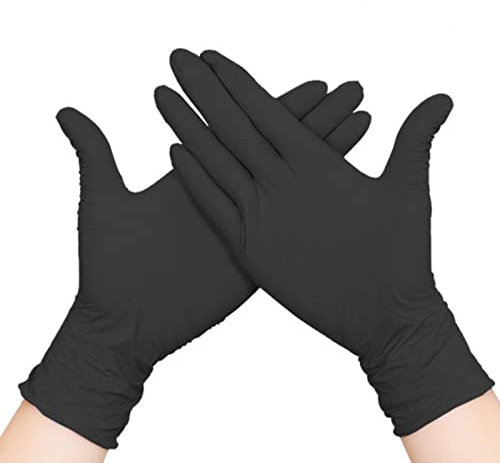 NIAN 50/100 Uds. Guantes Desechables de Goma de látex de nitrilo para Lavar Platos/Cocina/Trabajo/jardín/Guantes de Limpieza del hogar Guantes Negros/Azules