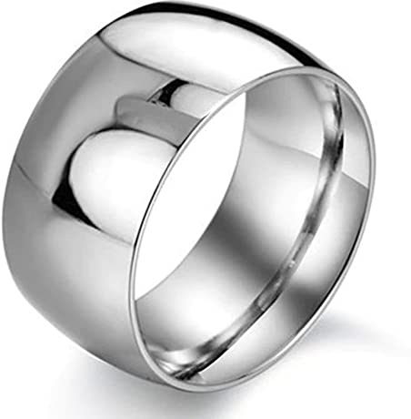 ZENSE - Anello da uomo in acciaio titanio argento ZR0163, Misura 21 (Circonferenza 61mm)