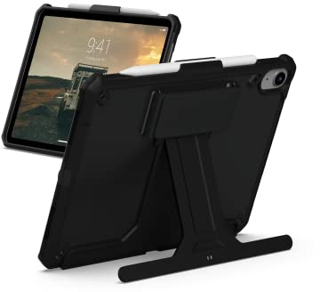 URBAN ARMOR GEAR UAG Designed for iPad 11 A16 11th Gen 2025, 10.9 10th Gen 2022 Case A3354 A3355 A2696 - Rugged Slim Protective Folio Cover w/Hand Strap Kickstand & Pencil Holder, Scout Black