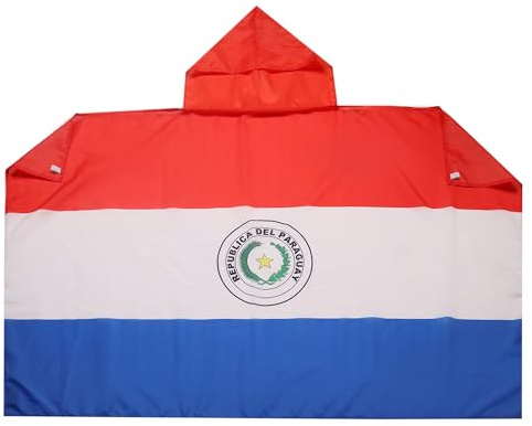 AZ FLAG Capa Paraguay 150x90 cm Paraguaya Poliéster Ligero | Uso interior Capa de aficionado bordes cosidos y acabado ligero