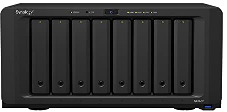 Synology DS1821+ 8-Bay Diskstation NAS (AMD RyzenTM V1500B Quad-Core 2,2 GHz 4 GB DDR4 ECC SODIMM 4 x 1 GbE RJ-45 LAN-Port) 80TB Bundle mit 8 x 10TB WD RED Plus (WD101EFBX - 68B0AN0)