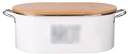 Moda paneras Panera elegante, panera de metal con asa portátil Soporte para pan con tapa Almacenamiento de pan de metal Estilo clásico hermoso Generoso