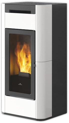 Edilkamin wasserf. Pelletofen | Tera H25 EVO | 24,2 kW | cremeweiß