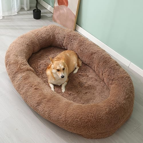 SJASD Hundebett für Menschen,190 * 120 * 35cm Hundebett Grosse Hunde OrthopäDisches Hundebett Flauschig Hundekissen Hundekörbchen,Riesenhundebett Großes Sitzsack-Bett für Menschen