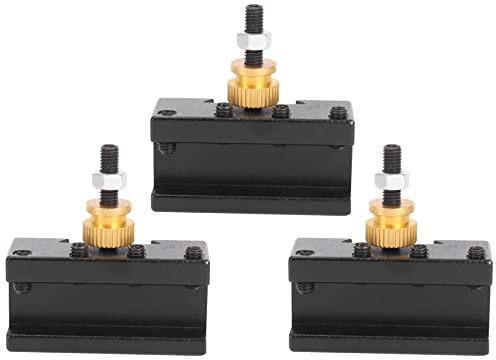 Rouufgeg 3Pcs Mini Lathe Quick Change Tools Post Holder Kit (1/4-1/2Inch), CNC Boring/Turning/Facing Holder Set