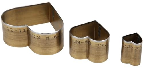 3 Stück Leder Stanzform Set, Legierter Stahl Leder Stanzschablone, Verformungsschutz Schneidform Stanzer Puncher Werkzeug für Handgefertigtes DIY Lederhandwerk(Heart)