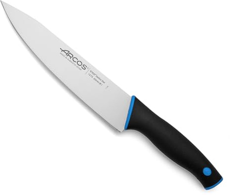 Arcos Serie Dúo - Cuchillo Cocinero - Hoja de 200 mm - Mango Color Negro Azul