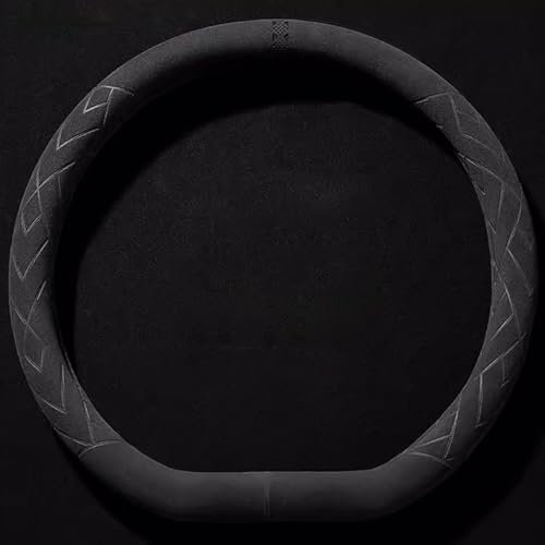 FELEA Lenkradbezug, Auto lenkradbezug Steering Wheel Cover lenkradhülle lenkrad bezug Auto lenkradschutz lenkradschoner, für VW Bora 2016-2018 zubehör,Shape D-B-Black