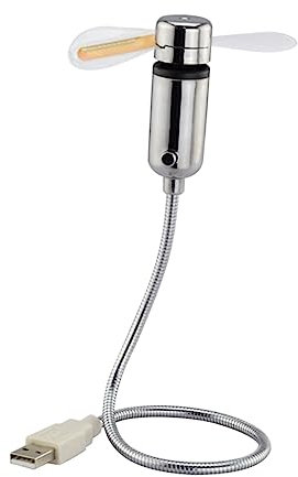 ELAYARD Ventilateur USB pour Ordinateur Portable, Mini Ventilateur de Bureau Pliable, Tuyau Flexible en Métal, Portable, pour Maison et Bureau