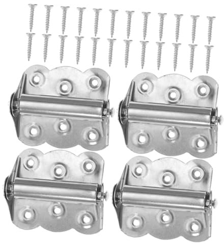 Veemoon 4pcs Charnière de Porte à Ressort Charnières Plates Acier Inoxydable de Porte Moustiquaire à Réinitialisation Automatique pour Lourdes et Casiers en Bois