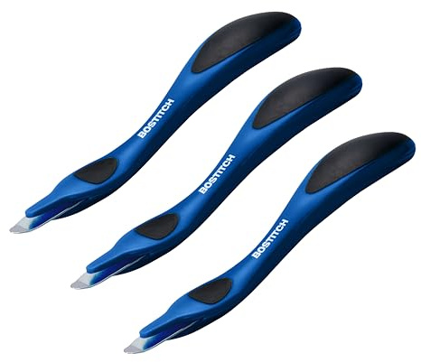 Bostitch Office Professional Push Style Easy Heftklammerentferner, Blau, 3er Pack (30000-Blau, 3 Stück)