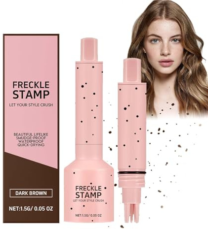 Stylo à taches de rousseur naturel, timbre réaliste pour le visage, séchage rapide, étanche, durable, tampon pour tous les tons de peau (marron foncé)