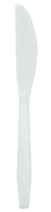 100 COLTELLI Colore BIANCO RIUTILIZZABILI - total white