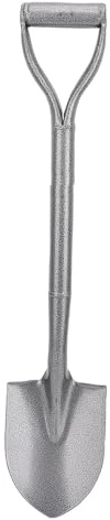 Kikumi 76CM All Metal Shovel with D Handle, Manganese Steel Short Hand Shovel for Camping, Gardening, Outdoor Excavation